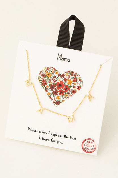 Mama Pendant Necklace