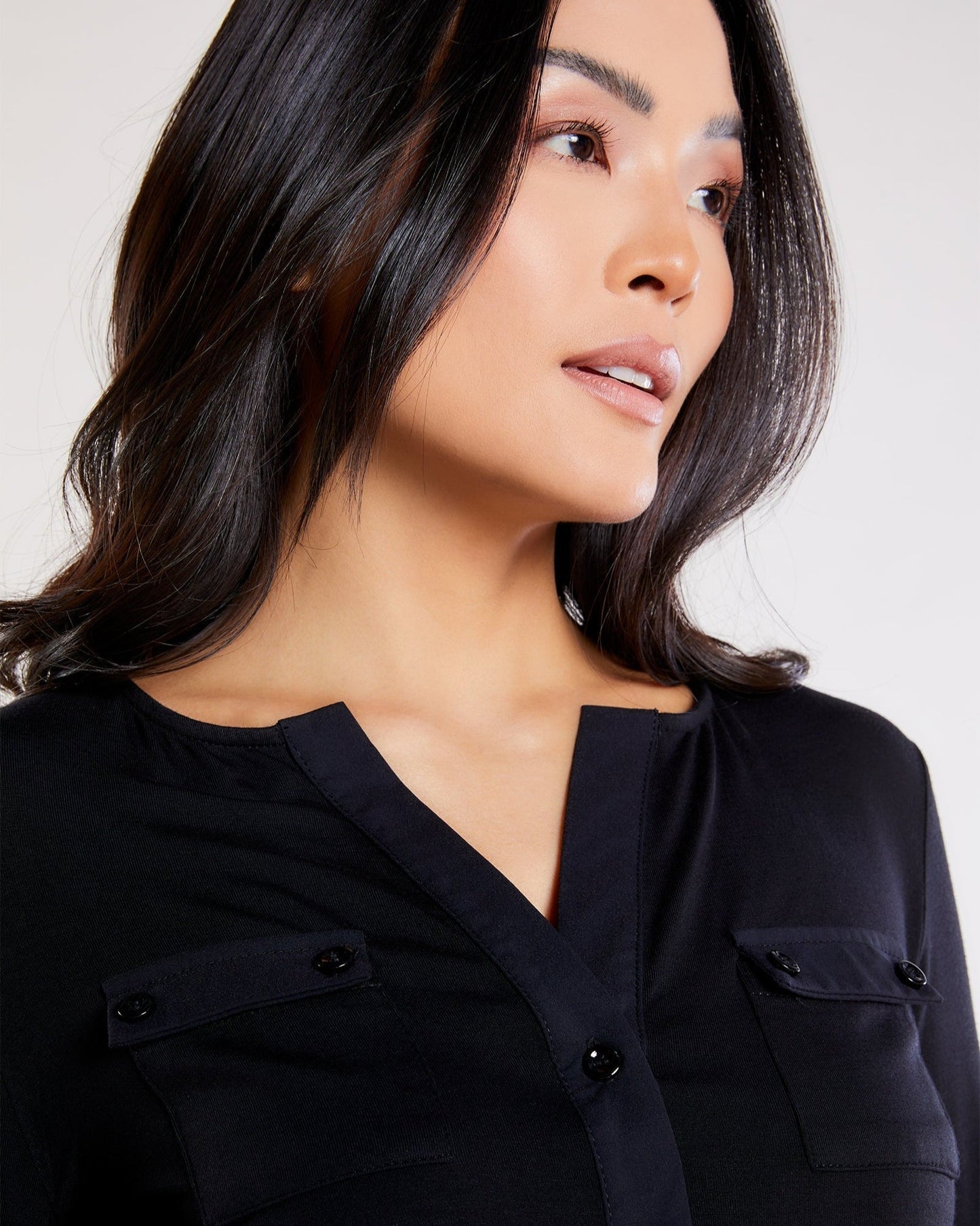 Calista Roll up Henley Top