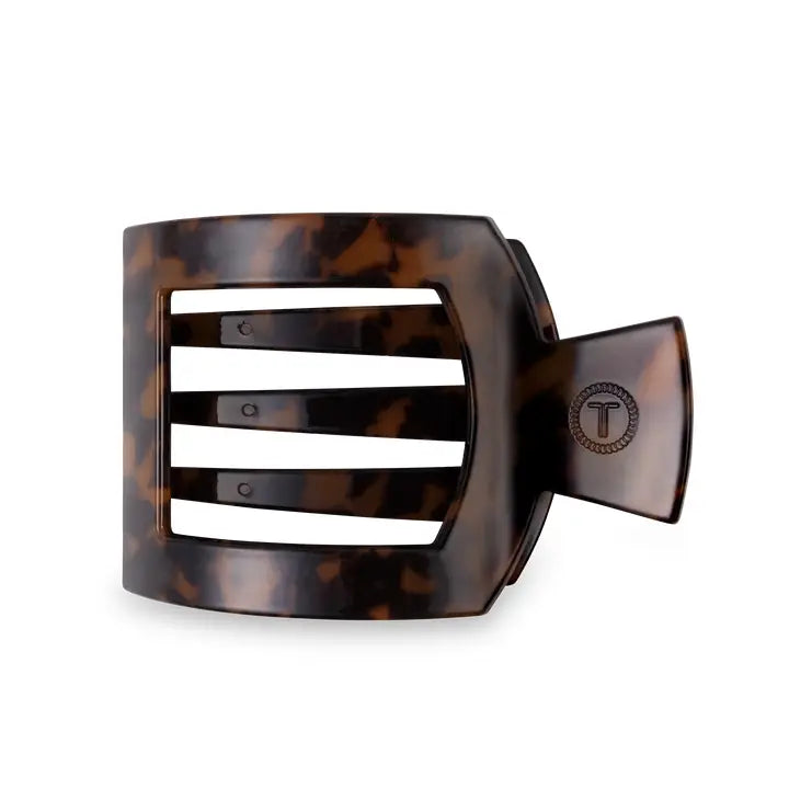 Large Square Flat Hair Clip (Tortoise)