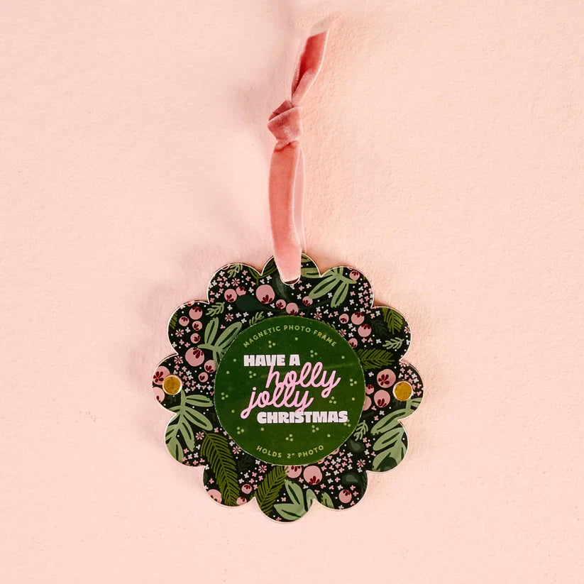 Jolly Sprig Picture Frame Ornament
