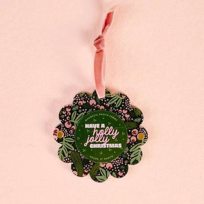 Jolly Sprig Picture Frame Ornament