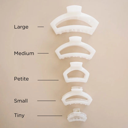 Petite Open Hair Clip (Coconut White)