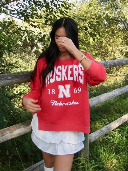 Huskers French Terry Crewneck
