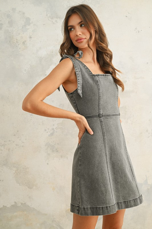 Midnight Denim Mini Dress