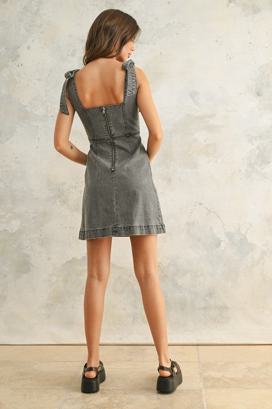 Midnight Denim Mini Dress
