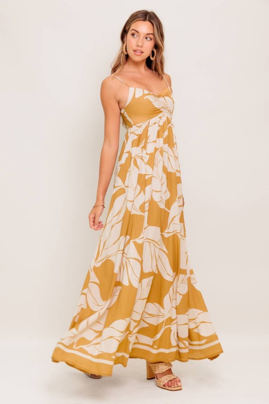 Golden Tropics Maxi Dress