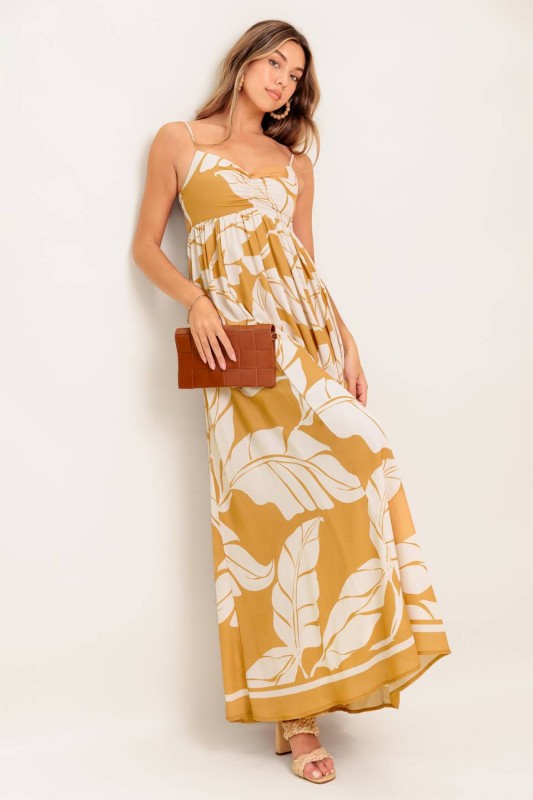 Golden Tropics Maxi Dress