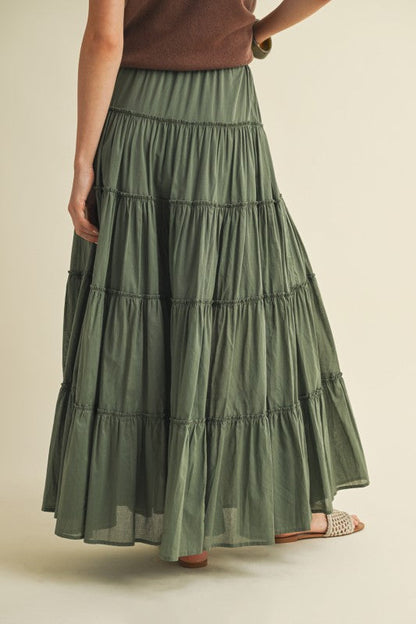 Falling Behind Maxi Skirt