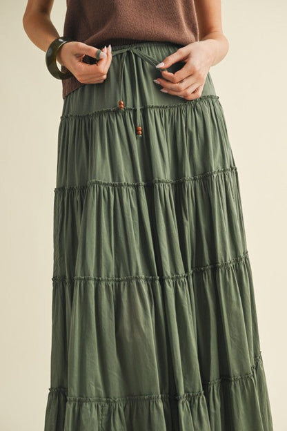 Falling Behind Maxi Skirt