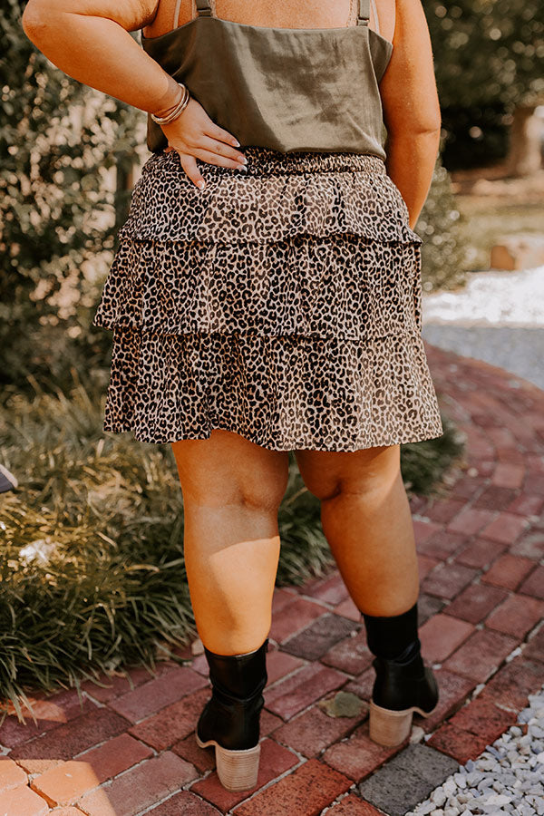 The Emily High Waist Tiered Mini Skirt Curves