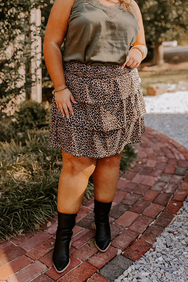 The Emily High Waist Tiered Mini Skirt Curves