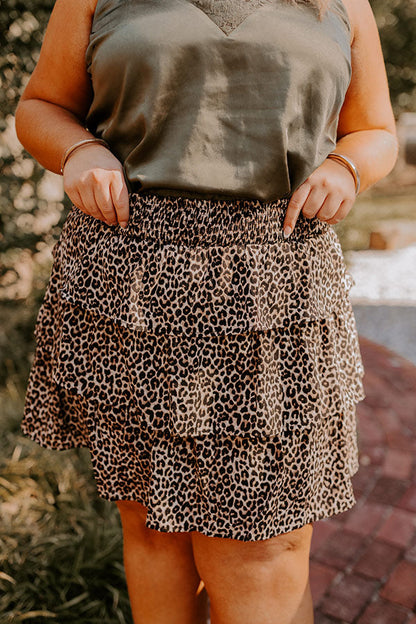 The Emily High Waist Tiered Mini Skirt Curves