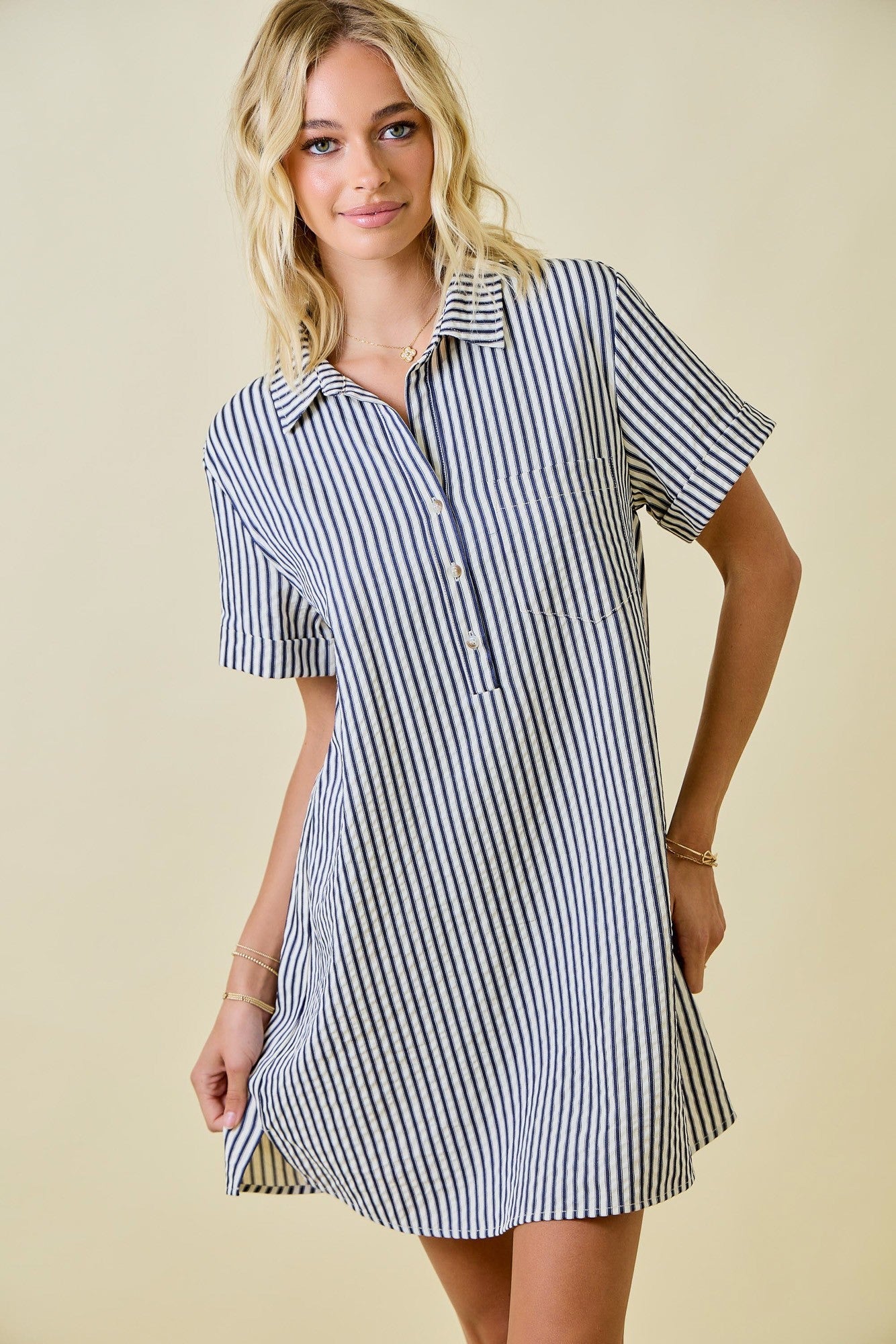 Logan Striped Mini Dress