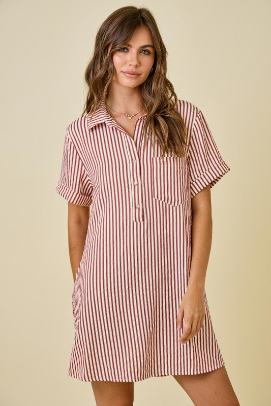 Logan Striped Mini Dress