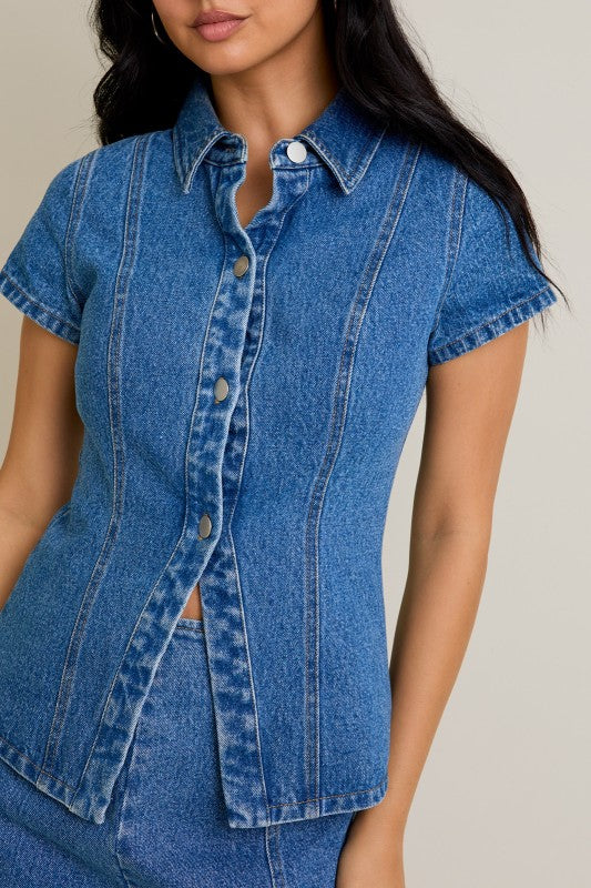 Nova Denim Top