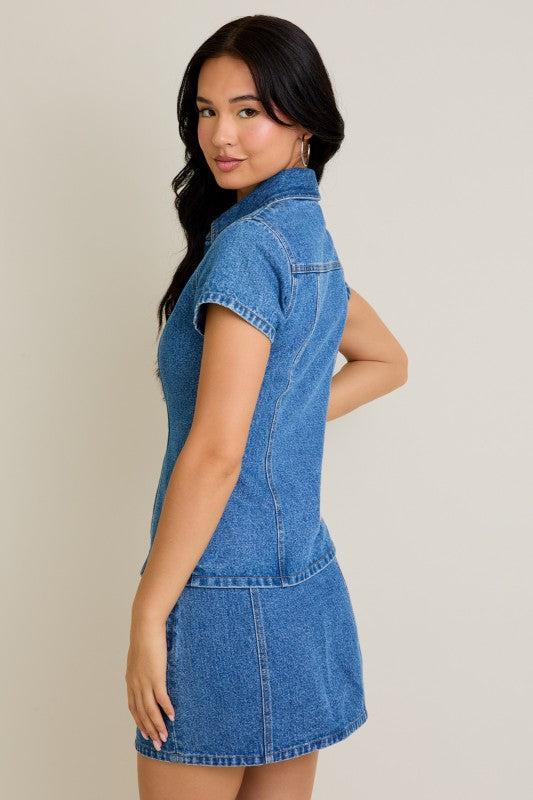 Nova Denim Top