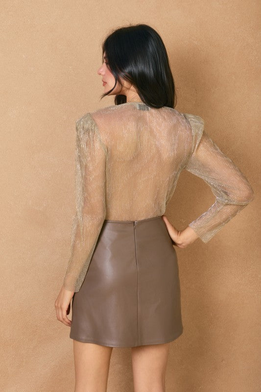 Onyx Leather Mini Skirt