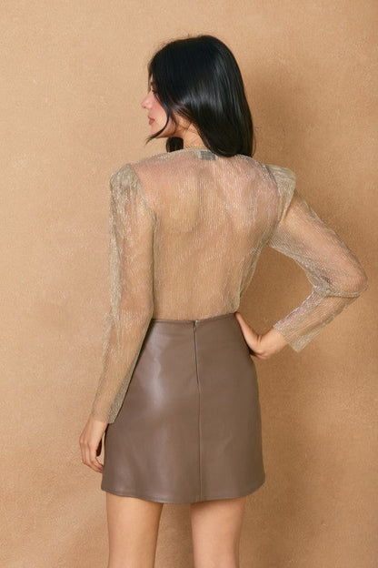 Onyx Leather Mini Skirt