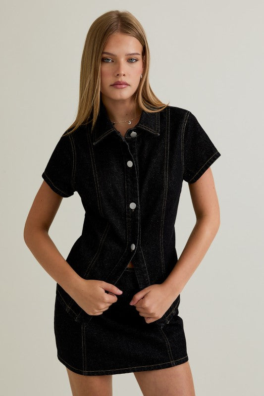 Nova Denim Top