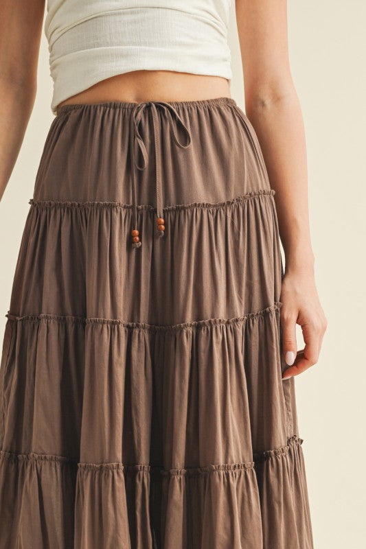 Falling Behind Maxi Skirt