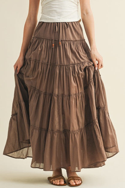 Falling Behind Maxi Skirt