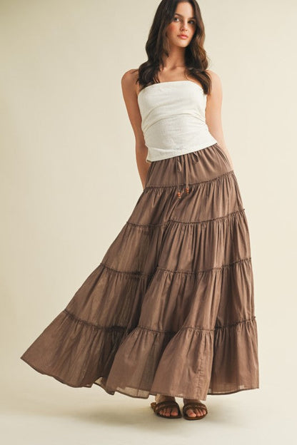 Falling Behind Maxi Skirt