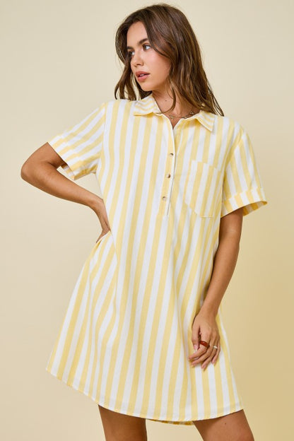Maine Striped Mini Dress