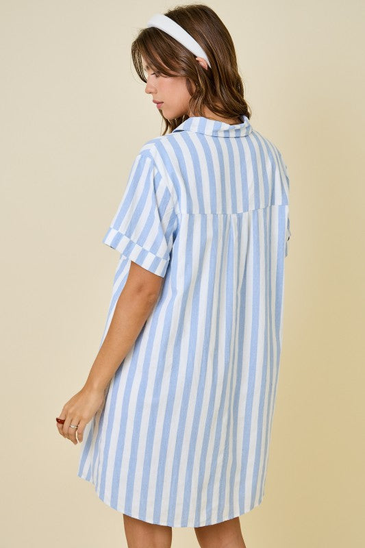 Maine Striped Mini Dress