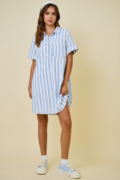 Maine Striped Mini Dress