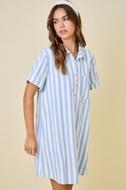 Maine Striped Mini Dress