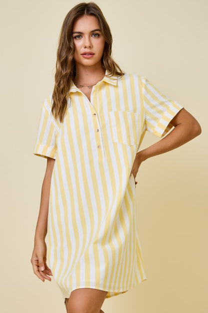 Maine Striped Mini Dress