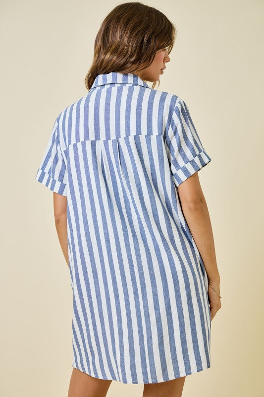 Maine Striped Mini Dress