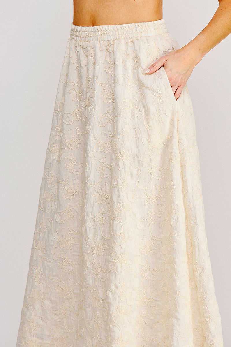 Graceful Garden Midi Skirt