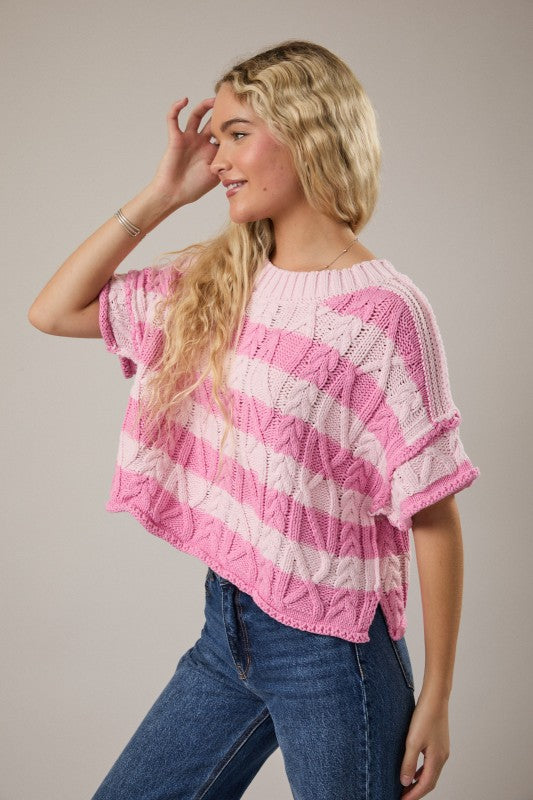 Paige Striped Knit Top