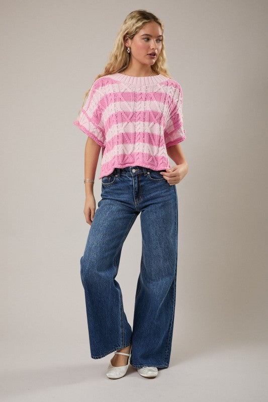 Paige Striped Knit Top