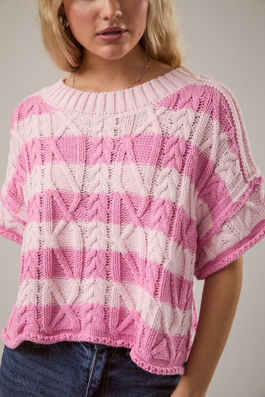 Paige Striped Knit Top
