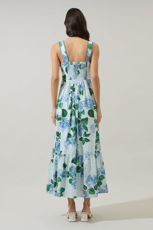 Hydrangea Garden Midi Dress
