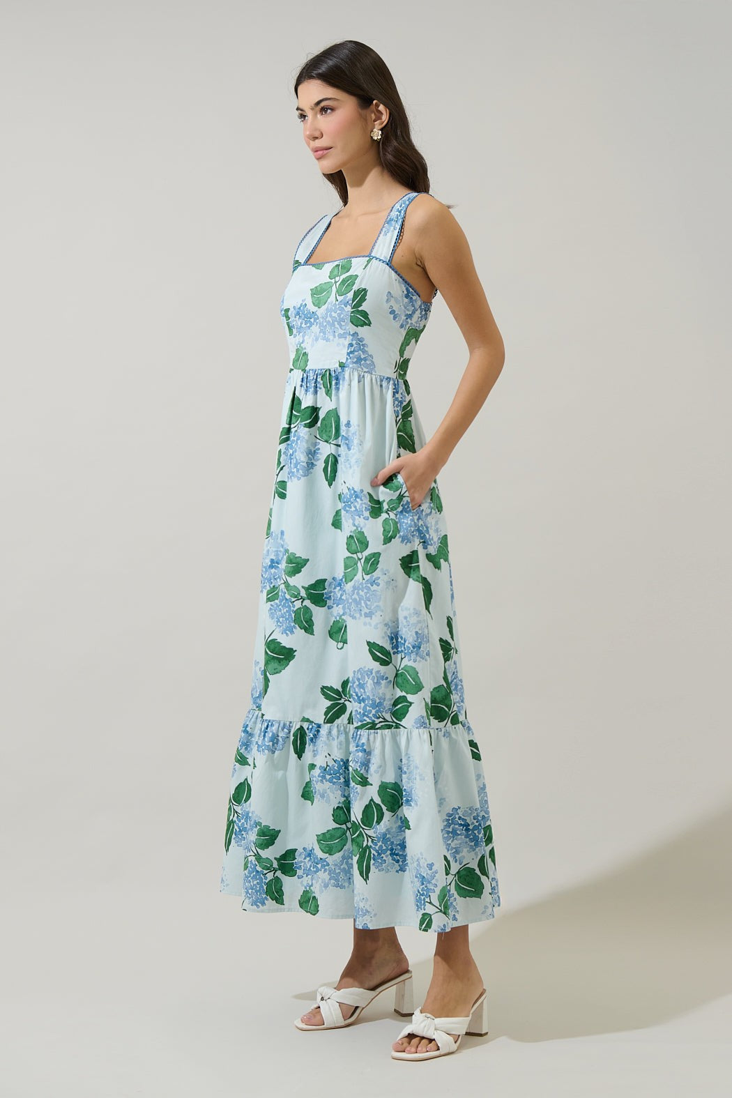 Hydrangea Garden Midi Dress