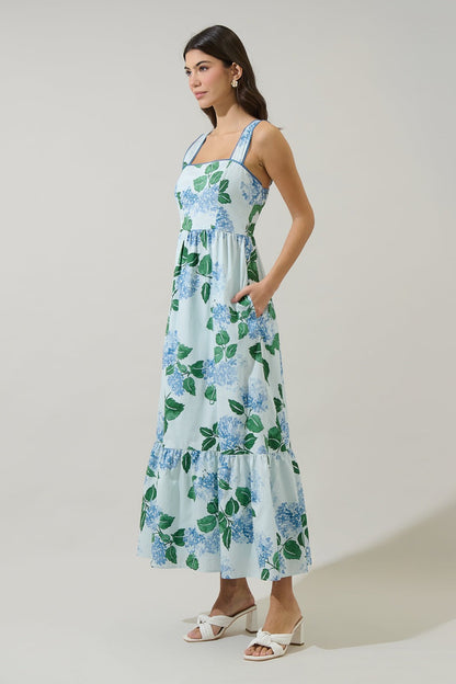 Hydrangea Garden Midi Dress