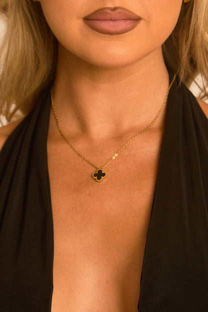Black Clover Charm Necklace - Patricia