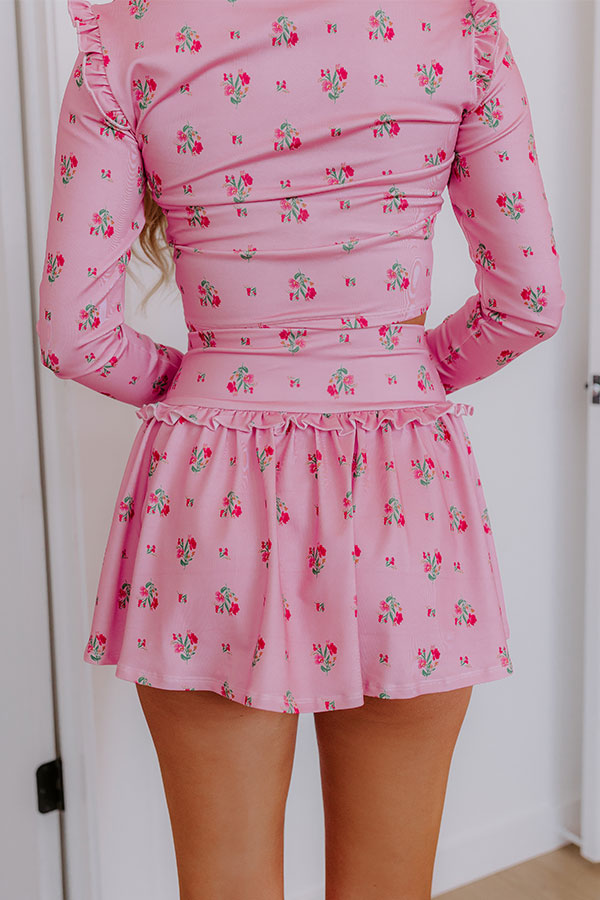 Feeling Flirty High Waist Floral Skort
