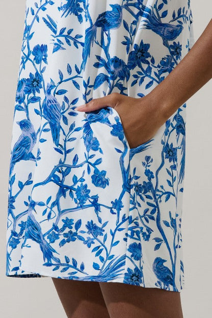 Porcelain Garden Mini Dress