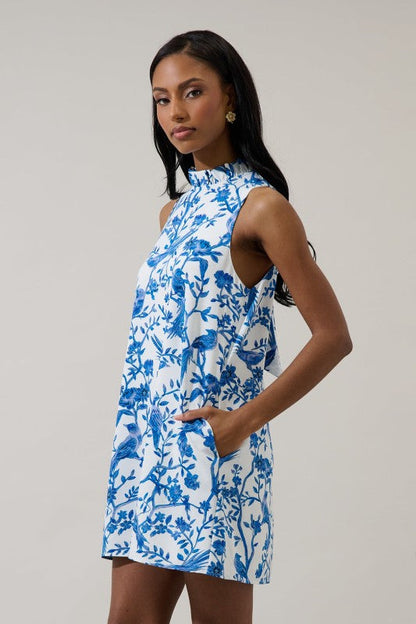 Porcelain Garden Mini Dress