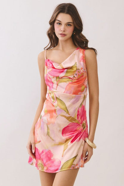 Painted Petals Mini Dress