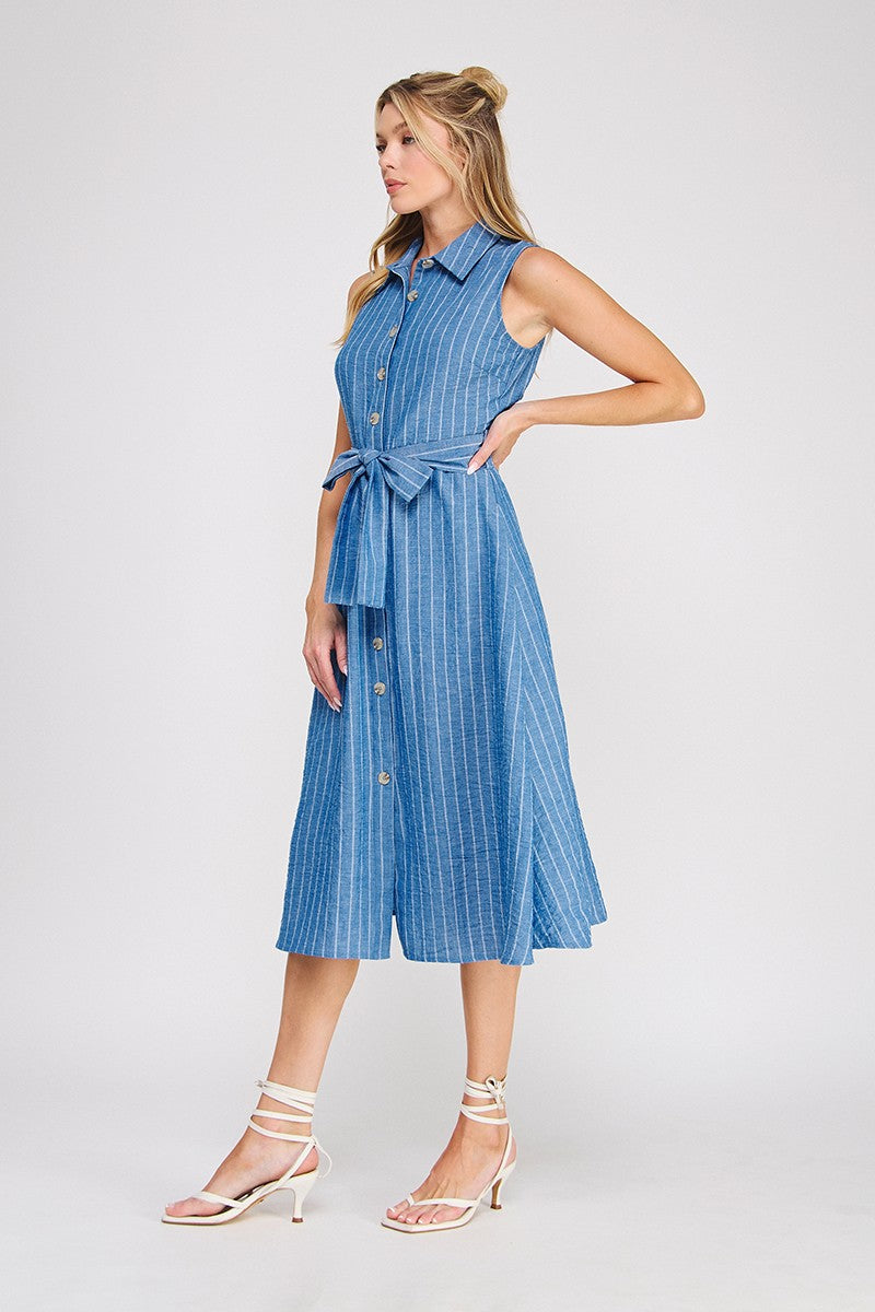Nantucket Striped Midi Dress