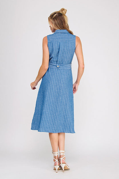 Nantucket Striped Midi Dress