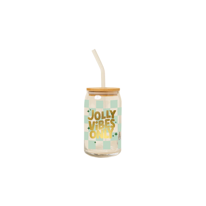 Jolly Vibes Only Glass