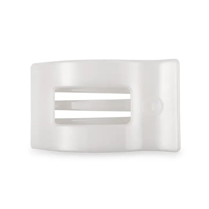 Medium Flat Rectangle Hair Clip (Coconut White)