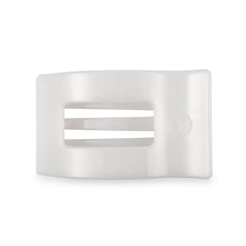 Medium Flat Rectangle Hair Clip (Coconut White)