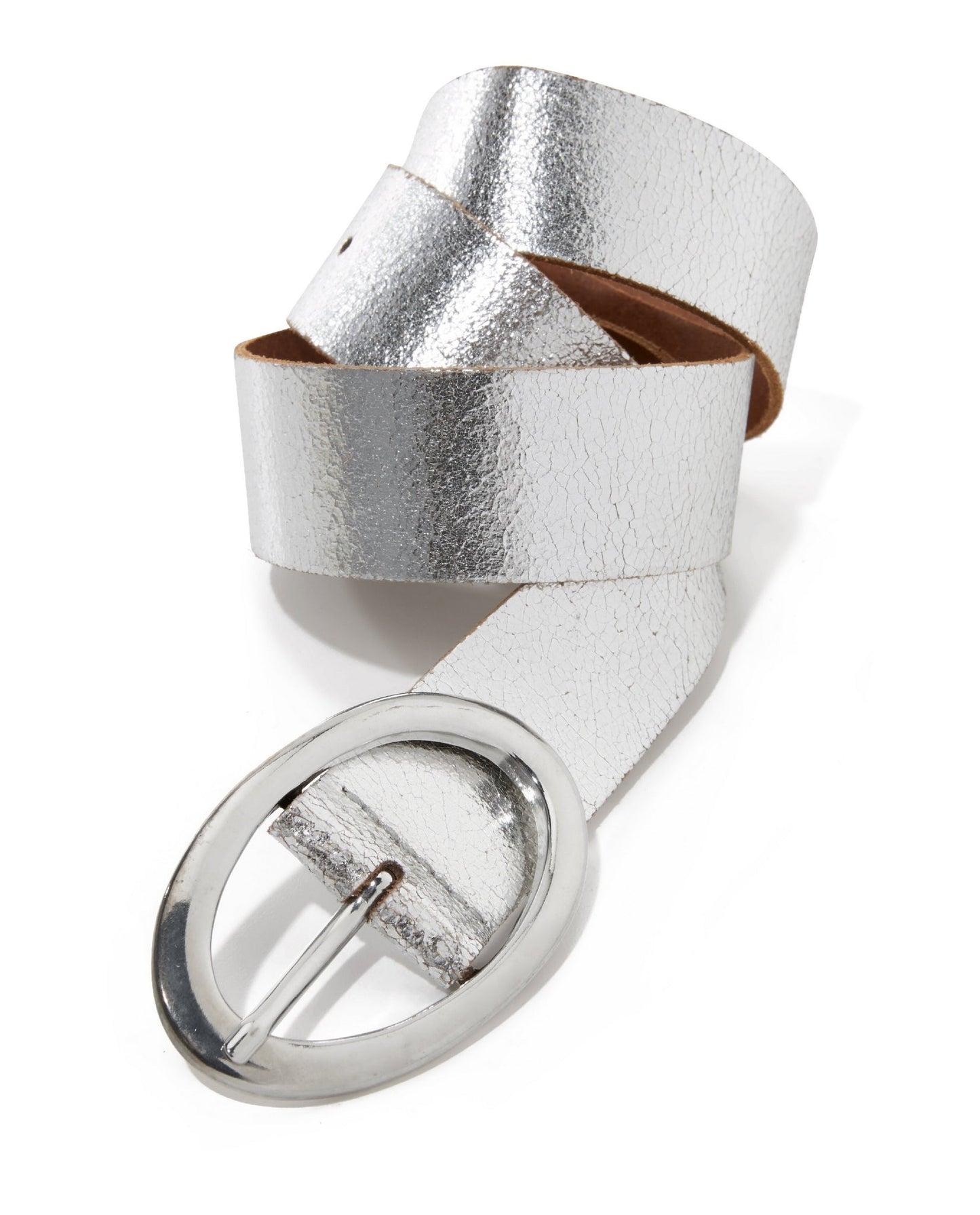 Classic Leather Belt Silver
